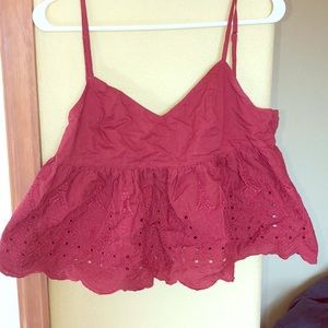 Abercrombie Peplum crop tank